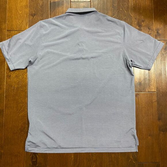Peter Millar Summer Comfort Performance Polo Navy White Pinstripe Men's Size XL - Picture 5 of 9